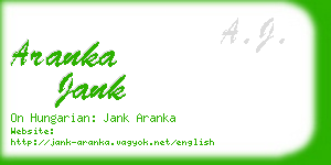 aranka jank business card